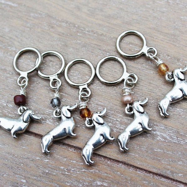 Non-Snag Stitch Markers for Dog Lovers - Dachshunds