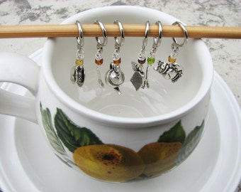 Tea Party Non-Snag Stitch Markers