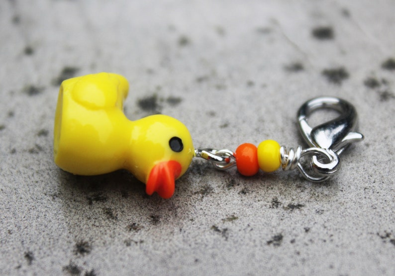 Rubber Ducky Progress Keeper or Stitch Marker Yellow Duck image 4