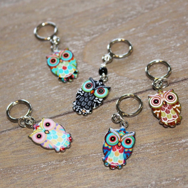 A Parliament of Owls Non-Snag Stitch Markers or Progress Keepers