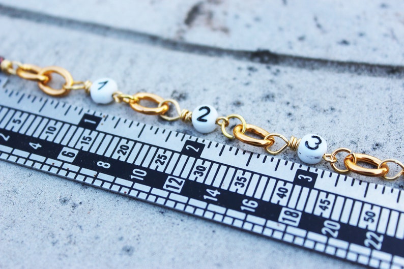 Knitting Ruler Bracelet With Stitch Marker Etsy