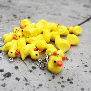 Rubber Ducky Progress Keeper or Stitch Marker Yellow Duck image 3