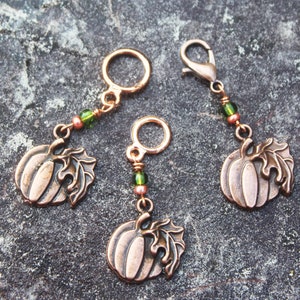 Copper Pumpkin Progress Keeper or Stitch Marker