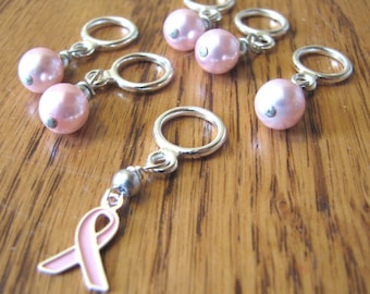 Pink for the Cure - Stitch Markers