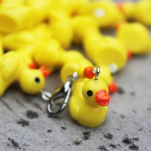 Rubber Ducky Progress Keeper or Stitch Marker Yellow Duck image 1