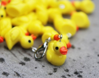 Rubber Ducky Progress Keeper or Stitch Marker - Yellow Duck