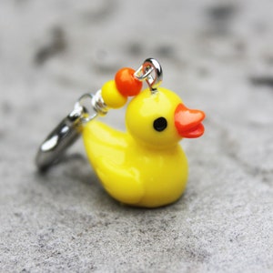 Rubber Ducky Progress Keeper or Stitch Marker Yellow Duck image 2