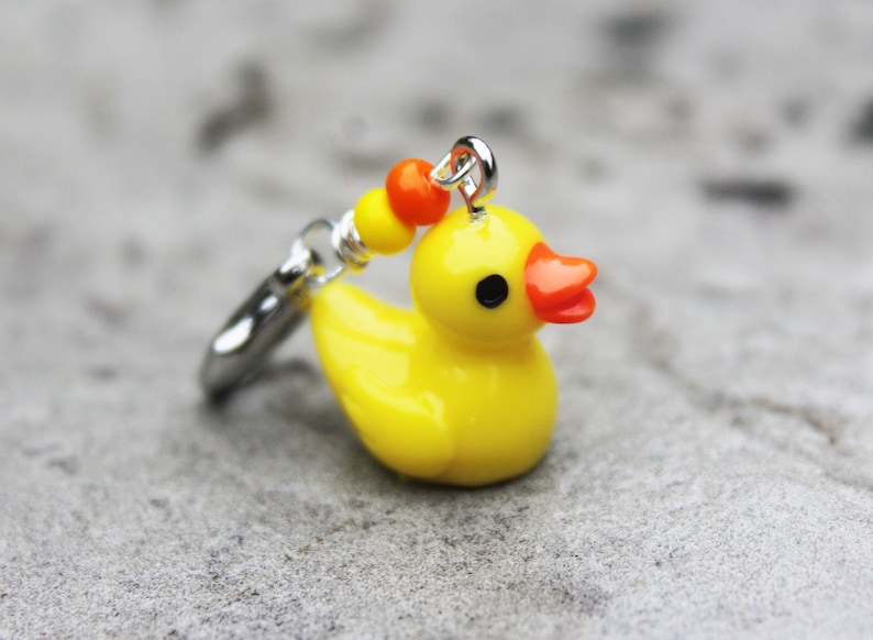 Rubber Ducky Progress Keeper or Stitch Marker Yellow Duck image 2
