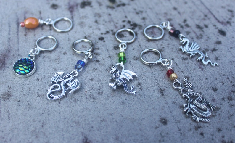 Dragons from Wizard and Dragon Rider Stories Non-Snag Stitch Markers image 2