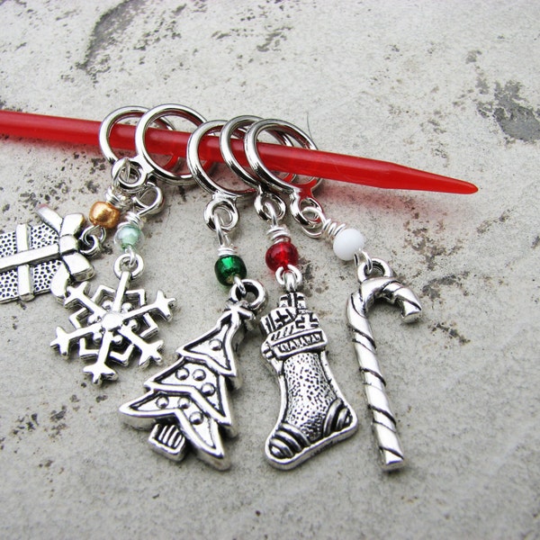 Christmas and Winter Non-Snag Stitch Markers