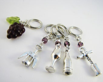 Wine Lovers' Non-Snag Stitch Markers