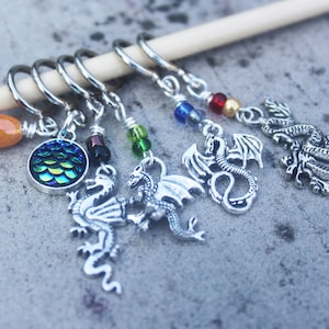 Dragons from Wizard and Dragon Rider Stories Non-Snag Stitch Markers image 1