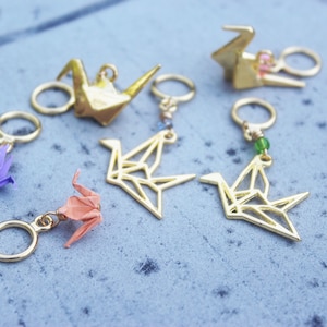 Origami Crane Non-Snag Stitch Markers