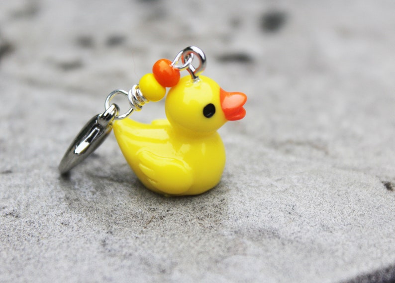 Rubber Ducky Progress Keeper or Stitch Marker Yellow Duck image 5