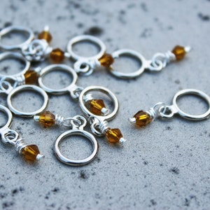 Crystal Bead Non-Snag Stitch Markers image 3