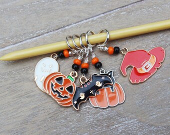 Enameled Halloween Non-Snag Stitch Markers