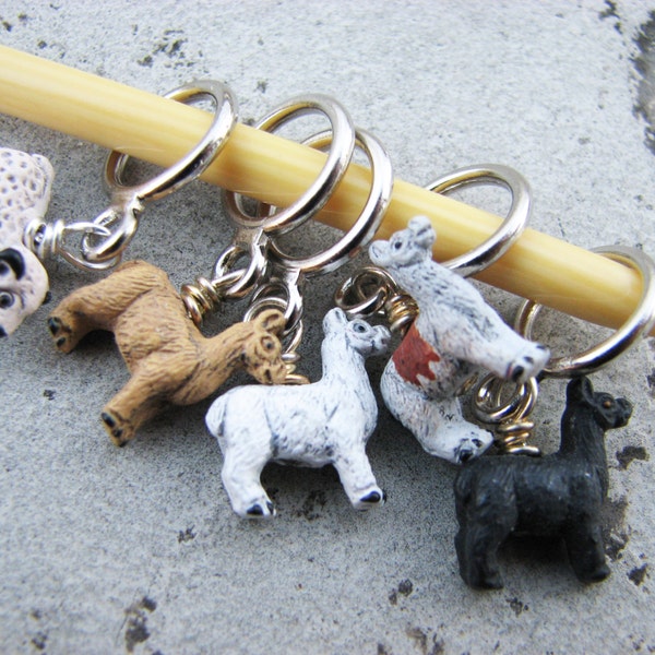 Tiny Alpaca - Llama Non-Snag Stitch Markers