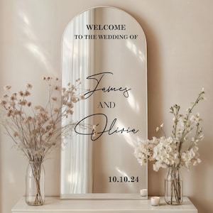 Custom Selfie Mirror Welcome Wedding Decal for Mirror Reception Sign You look Incredible Wedding Mirror Custom Decal Wedding Reception Sign