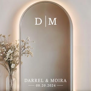 Adesivo per specchio personalizzato per matrimonio - Adesivo in vinile per cartello di benvenuto personalizzato - Adesivo per cartello di benvenuto personalizzato per decorazioni per ricevimenti o cerimonie