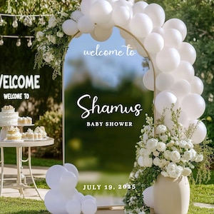 Adesivo per specchio per baby shower, decorazione personalizzata per cartello per neonati, cartello di benvenuto personalizzato, regalo per baby shower