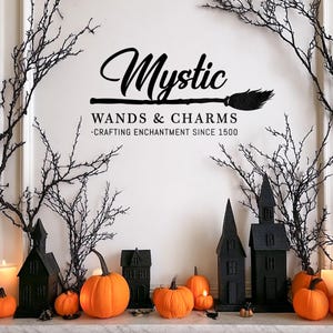 Halloween Wandtattoo, Hexe Aufkleber, Vinyl Wandtattoo, Hexe Wandtattoo, Fliegen Hexe Aufkleber, Halloween Wanddekoration