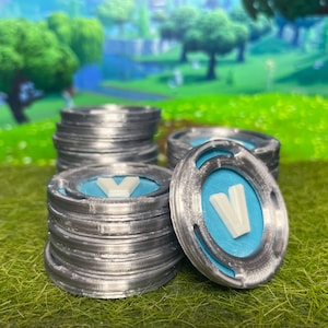 V-Bucks - 3D Printed Coins Inspired by Video Games