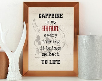 coffee wall art, coffee bar print, coffee bar decor, coffee poster, coffee printable, coffee lover art, digital download,