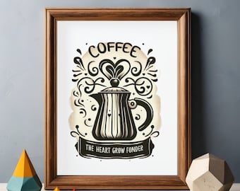 vintage coffee wall art, vintage coffee pot print, coffee bar print, coffee bar decor, coffee poster, coffee printable, digital download