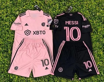 Baby/Kids Inter Miami voetbal-/voetbalshirt en shorts voor kinderen, Messi #10.buiten-/binnensport