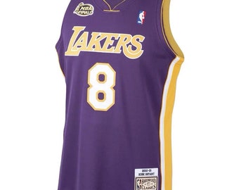 Ensemble de maillots violets brodés des Lakers en édition limitée - Collection NBA Kobe Bryant n° 8 - Taille adulte US