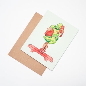 Pájaro en la mano - Tarjeta de felicitación artística