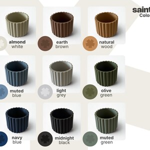 Flower Plant Pot OLIVE GREEN | Minimalist design | Home decor gift image 9