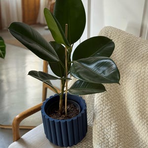 Flower Plant Pot OLIVE GREEN | Minimalist design | Home decor gift image 6