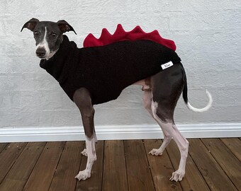 Italian Greyhound Sleeveless Tank Top Vest - Black Dino