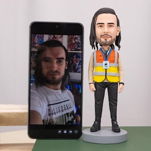 Personalized Worker Bobblehead, Engineer Statue, Father Bobblehead, Working Bobblehead, Doctor Doll, Construction Worker Bobblehead, Gifts
