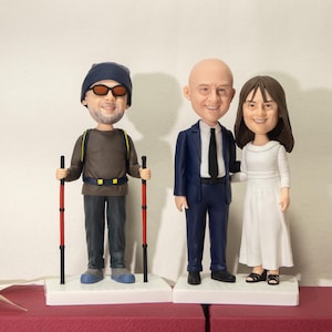 custom father 3D statue,Personalized bobble head doll,  gifts for family members, bobble head doll birthday gift, anniversary Christmas gift