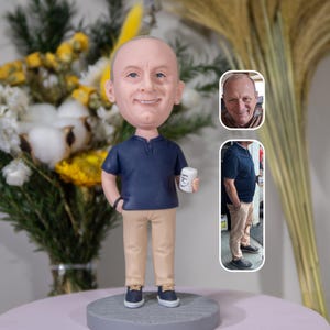 Custom Grandfather bobbleheads, Create your own bobbleheads, Handmade Gift, Various object sculptures souvenirs, Birthday Anniversary Gift
