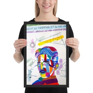 Framed poster