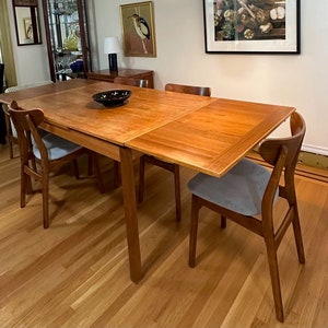 Handcrafted Teak Dining Table - Mid Century Modern Design - Solid Wood Kitchen Table - Scandinavian Style - MCM Furniture