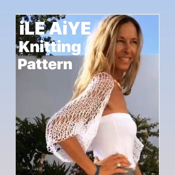 Bolero KNITTING PATTERN / easy knitting pattern/ loose knit shrug Pattern/ women’s fashion knitting for summer style