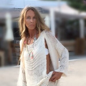 Débardeur blanc ivoire, crème Gilet ample en maille, pull, pull plage en coton,