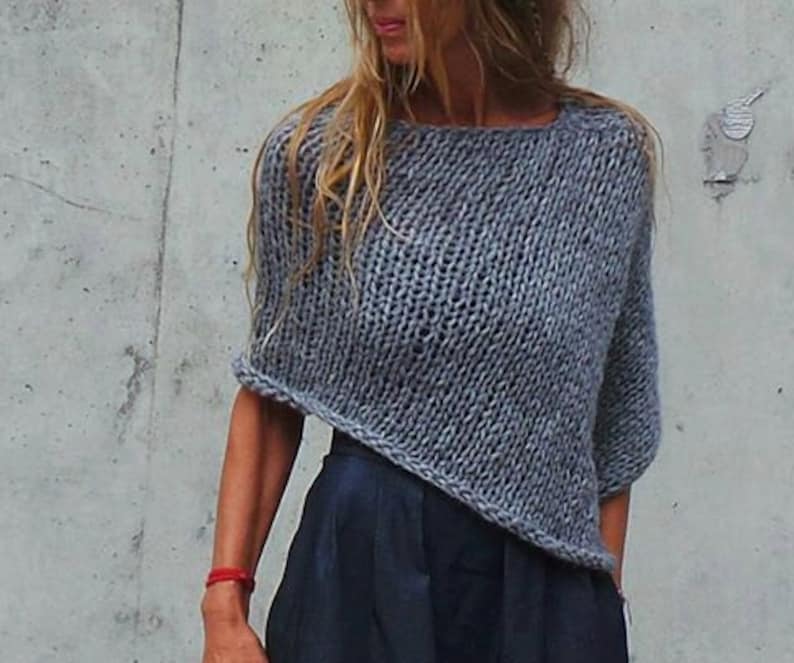 Navy Blue poncho alpaca poncho cover-up warm winter cover up