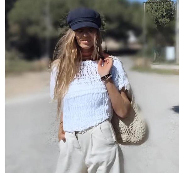 Outfit Con Sueter Tejido Blanco Sueter Blanco Abierto Suéter De