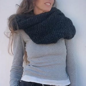 Charcoal Gray Alpaca poncho image 9