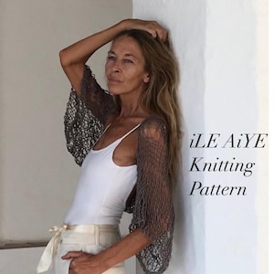 Bolero KNITTING PATTERN easy knitting pattern loose knit shrug Pattern women’s fashion knitting for summer style, in English no pictures