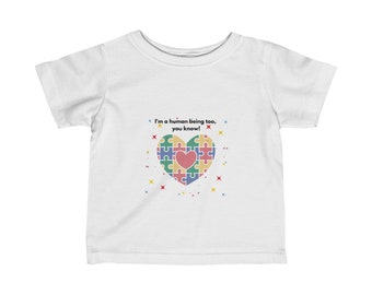 Infant Autism Awareness Tee Shirt, Infant  Support Neurodiversity, Infant Puzzle Piece Shirt,  Infant Autism Acceptance