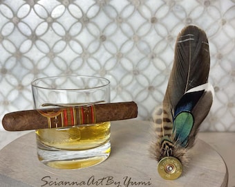 Feather Hunting Boutonniere: Rustic Wedding Lapel Pin, 12 Gauge