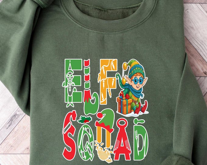 Elf Squad Shirt, Christmas Outfit, Elf Feet Hat Shirt, Christmas Party Shirt, Funny Christmas, Elf Family Shirts, Matching Christmas Shirts