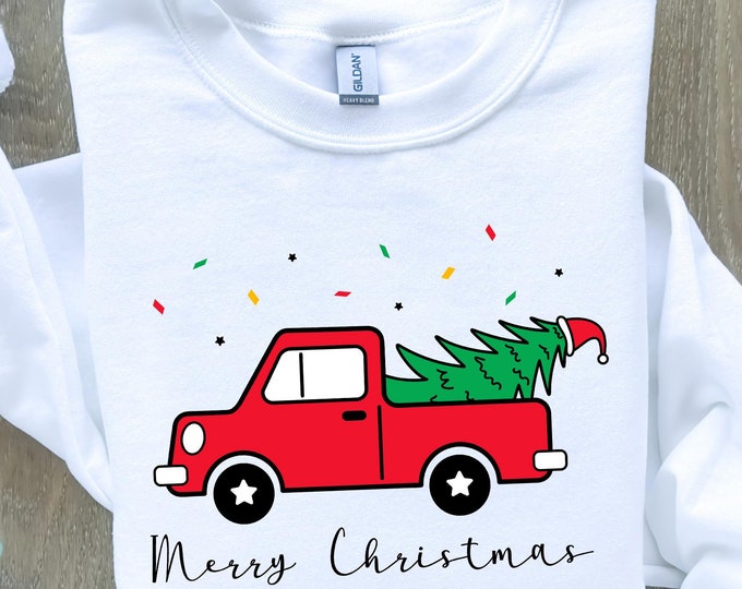 Christmas Truck Shirt, Christmas T-shirt, Christmas Family Shirt, Red Truck Shirt, Christmas Holiday Gift, Christmas Truck Family Shirts