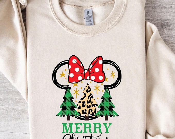 Disney Couples Mickey and Minnie Mouse Merry Christmas Lights T-Shirt, Mickey Merry Xmas Party Sweatshirt, Disneyland Vacation Holiday Gift